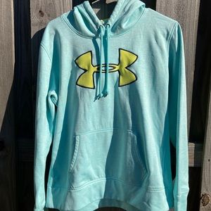 Under Armor Light Blue/Lime Green Hoodie